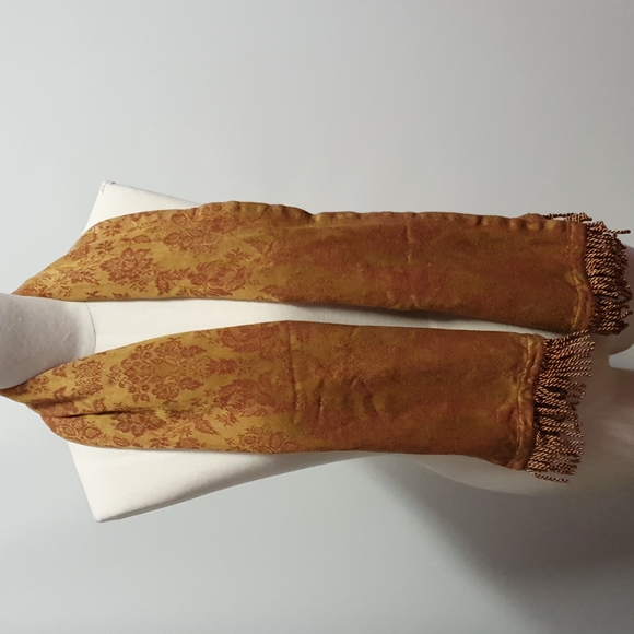 Women's Red and brown Floral Scarf - Picture 3 of 9